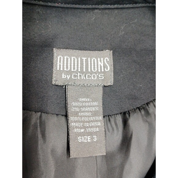 Additions By Chicos Black Cardigan Jacket Beaded Sequined Sz 3 - XL - Picture 6 of 7